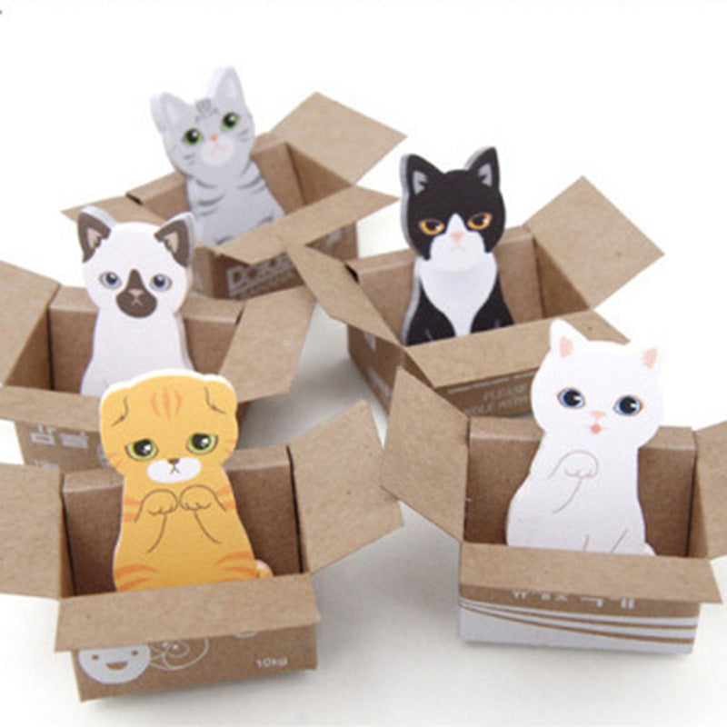 Wholesale Paper Carton Cute Carton Cat Note Book Note Sticker